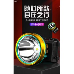 led頭燈強光可充電超亮防水軍家用遠射頭戴式手電筒小夜釣魚礦燈